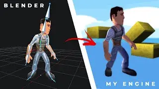 Skeletal Animation (Armature Skinning) | Uniday Engine (C++ OpenGL Game Engine)