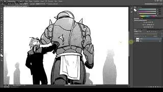 Manga animation process - Sony Vegas pro 13 - Fullmetal Alchemist