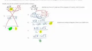Rationalizing a Denominator with Two Terms Using the Conjugate
