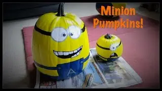 HOW TO PAINT A MINION PUMPKIN