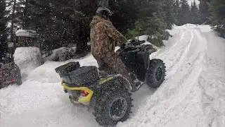 Atv mountain snow blast & testing studded tires