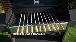 Шампуры в наборе, с деревянной ручкой Gratar