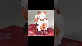3d Lucky Cat card happy new year pop up greeting cards