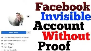 How to make invisible profile on facebook