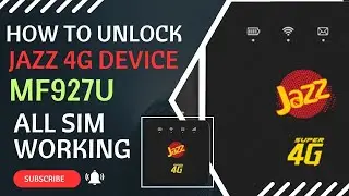 How to Unlock Jazz 4G Device MF927U for All sim Working in 5 Minutes