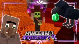 I MIEI CORVI DERUBANO I VILLAGER! RIPARO GLI ITEM COL SANGUE!   MAGICRAFT4 E5