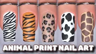 Animal Print Nail Art Tutorial | Easy Zebra, Tiger, Leopard, Cow & Giraffe Print Nail Design