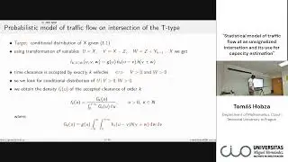 Seminarios CIO. Tomáš Hobza. Statistical model of traffic flow at an unsignalized intersection...