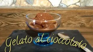 gelato al cioccolato senza gelatiera,latte condensato, panna e banane 🍧