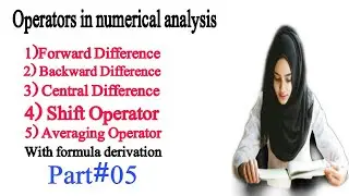 Operators in numerical analysis | Proofs in numerical analysis