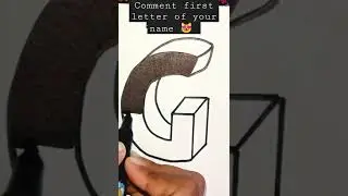 3d letter G || #3d #lettering #ashortaday #arttricks
