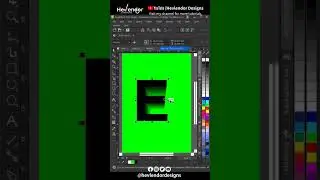 Flip Text Effect in CorelDRAW Letter E #hevlendordesigns #coreldrawtips
