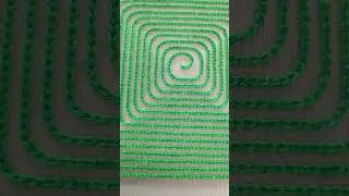 chenille embroidery machine, chain stitch embroidery effect  testing machine in richpeace workshop