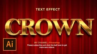How to create text gold effect font on illustrator
