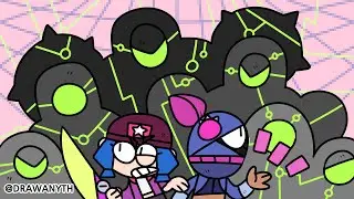 Brawl Stars Animation | Arcade Quest - Stage 1 | Heroine Bibi & Street Ninja Tara & Virus 8-Bit