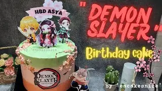 Demon Slayer Cake Tutorial | Decorating Anime Cake