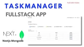 Fullstack Nextjs Taskmanager application | nextjs13 mongodb axios app router | beginner Project