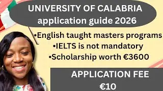 UNIVERSITY OF CALABRIA 🇮🇹 |CALL FOR APPLICATION 2026 |STUDY IN ITALY 🇮🇹