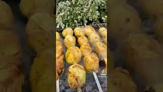 Шашлык.Мангал. Мясо на мангале. Хачапури на шампуре. 