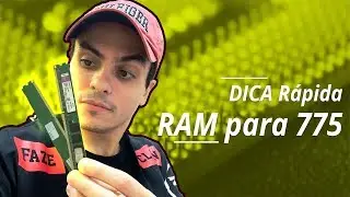 Dica rápida - Como usar 8GB DDR3 em 775? 1156 também?!