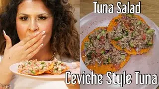 Ceviche Style Tuna Salad | Tuna Ceviche Tostadas - Keto Friendly