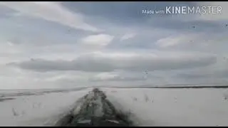 Конец сезона зимника|трасса Обская - Паюта.