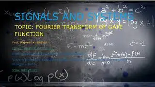 Fourier Transform of Gate function