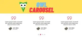 OWL Carousel testimonial design using html css js | How to create owl carousel testimonial responsiv