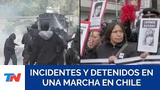 INCIDENTES EN CHILE: Enfrentamientos en una marcha por las víctimas de la dictadura de Pinochet