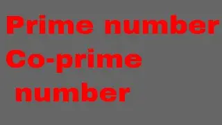 What are prime and co prime numbers