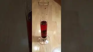 ASMR Reverse Red Dye vs Mables in Long Column