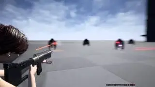 (Unreal Engine 4.10) Testing some weapons and A.I For my game.