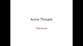 ACME Threads Designation and Tolerance