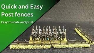 Easy  Post and Rail Fences for  epic battles and Wargaming 3d printed