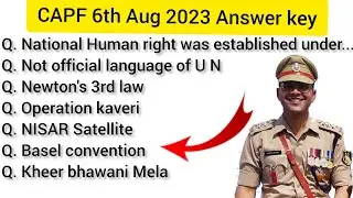 CAPF ANSWER key 2023 | Capf 2023 analysis | Capf cutoff 2023 kitna hoga