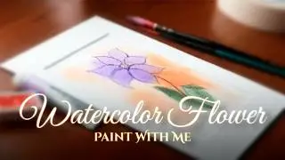 Mastering Wet-in-Wet technique 🌺 Painting violet Watercolor FLOWER