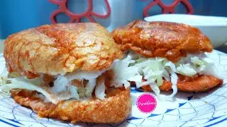Pambazos de papa con longaniza