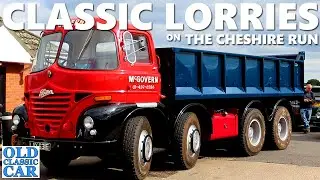 Classic lorries driving The Cheshire Run 2021 ft old trucks from Bedford, Albion, Foden, Leyland etc