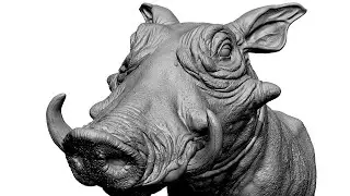 Sculpting Warthog in Zbrush 2022 - Timelapse Video