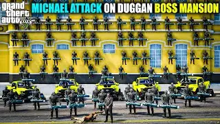 🔺GTA 5 : MICHAEL THE INDIAN MAFIA ILLUMINATI ATTACK ON DUGGAN BOSS MANSION UNDERWATER MAFIA 🔥