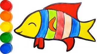 Coloring And Drawing Kids Toddlers Learn Colors With Rainbow Fish #LearnColors