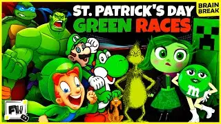 St. Patrick's Day Green Races 🟢🏃‍♂️🏁| Who Will Win? 🍀🪙 | Kids Brain Break