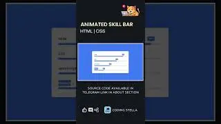 Animated Skill Bar using HTML CSS 💥 