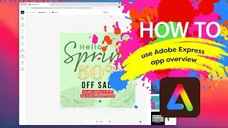 How to use Adobe® Express® app for Instagram Facebook social media / app review // Real life example