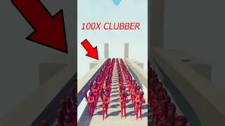 SPEAR THROWER GODA vs 100x CLUBBER - Totally Accurate Battle Simulator TABS
