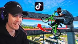 Recreating VIRAL GTA 5 STUNTS On Tik Tok! #42