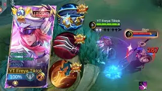 FREYA VS MINSITTHAR EXP LANE! BEST BUILD FREYA TERSAKIT 2024! FREYA GAMEPLAY - Mobile Legends