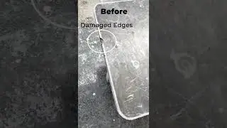 Surie Polex abrasives and chemicals transformed the dull marble surface into a sparkling masterpiece