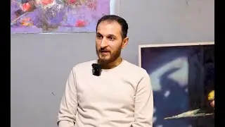 Rəssam Ülvi Yadigarlı ilə emalatxanada görüş.