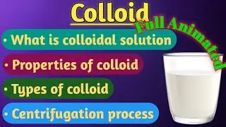 Colloid | What us colloidal solution | class9 #science #animation #class9 #colloids